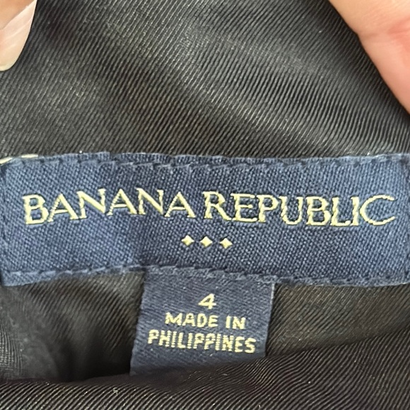 Banana Republic Black and White Wrap Mini Skirt - Picture 2 of 10